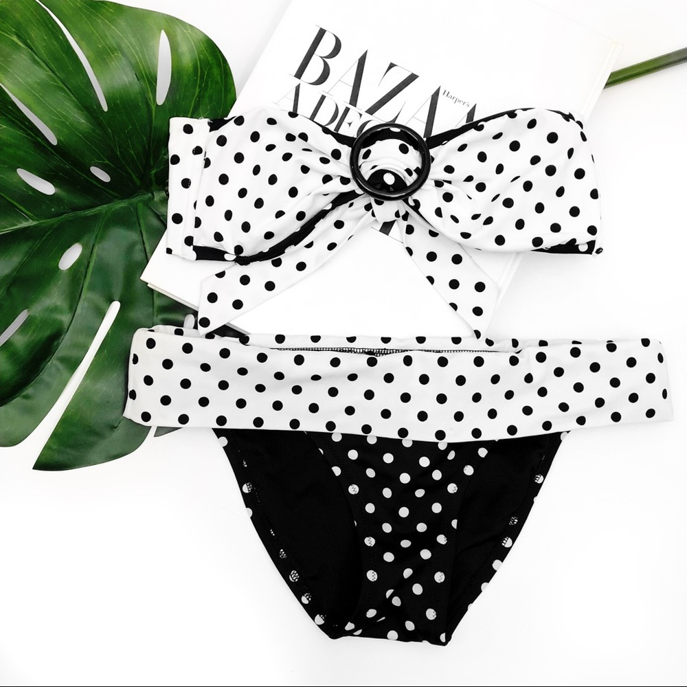 Victoria’s Secret polka dot black and white bikini